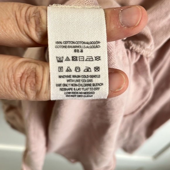 FREE PEOPLE | PreLoved Mauve Long Sleeved Relaxed Ruched Tee sz M - Picture 7 of 9